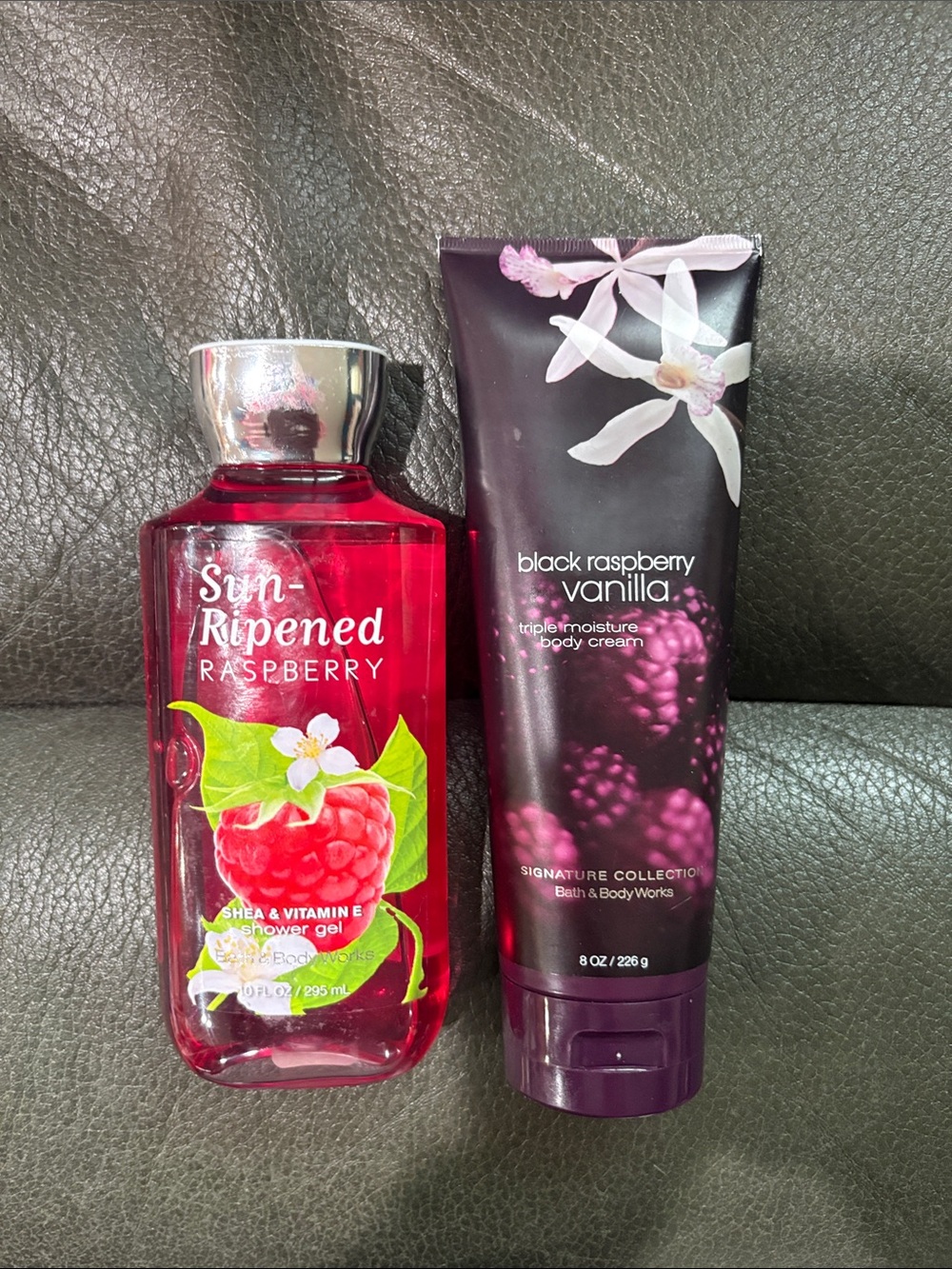Bath and body set in sun ripened raspberry and black raspberry vanilla